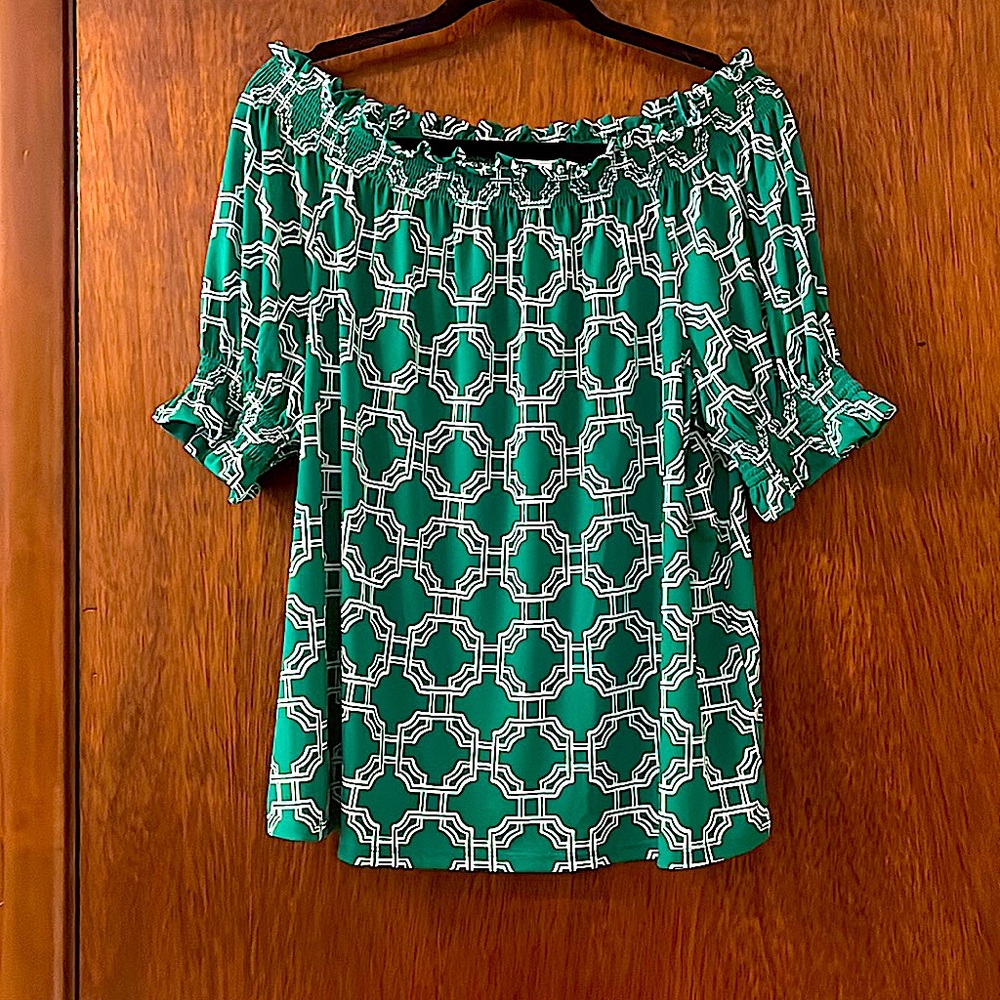 Smocked Off-The-Shoulder Top - Size XL